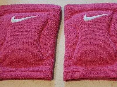 Hot Pink Nike Streak Volleyball Knee Pads with DriFit Technology