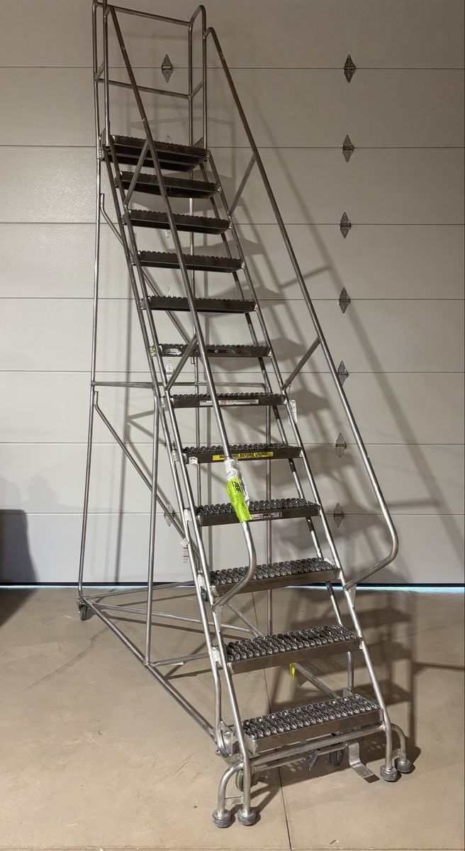 HALF PRICE OF RETAIL! BRAND NEW* TriArc 12-Step Aluminum Rolling Staircase Ladder (Delivery Available)