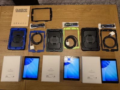 Lot of 3x iPads | 9th Generation (2021) 10.2", 256gb, wi-fi | w cases, chargers, and original boxes
