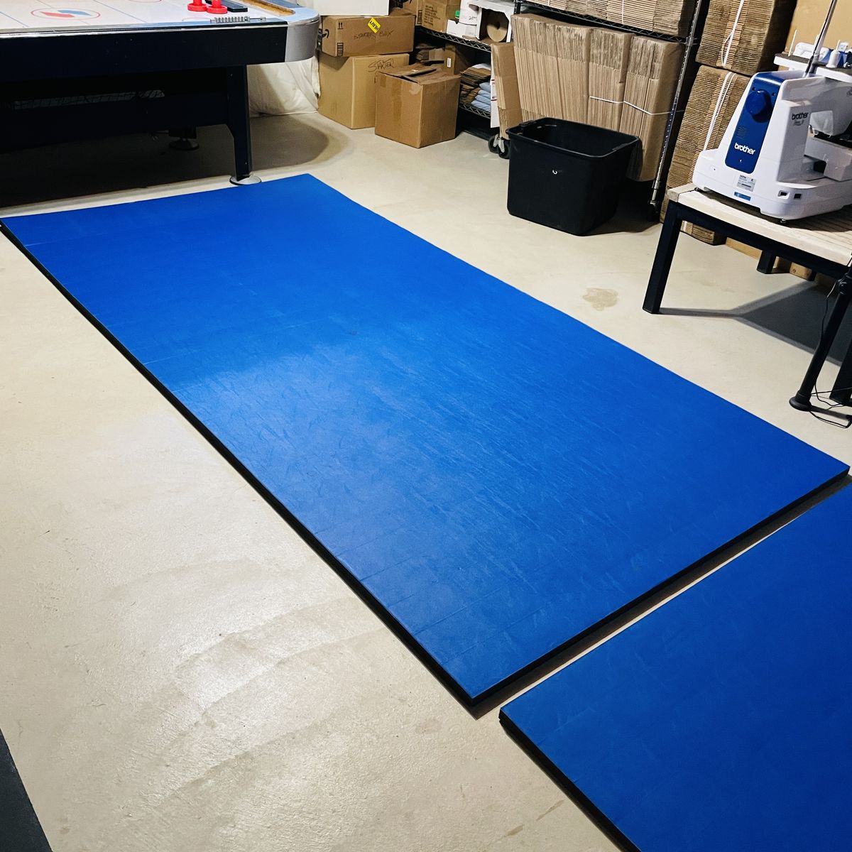 Blue Roll-Out Gym Mats Flooring Martial Arts Wrestling Tumbling 5'x10'