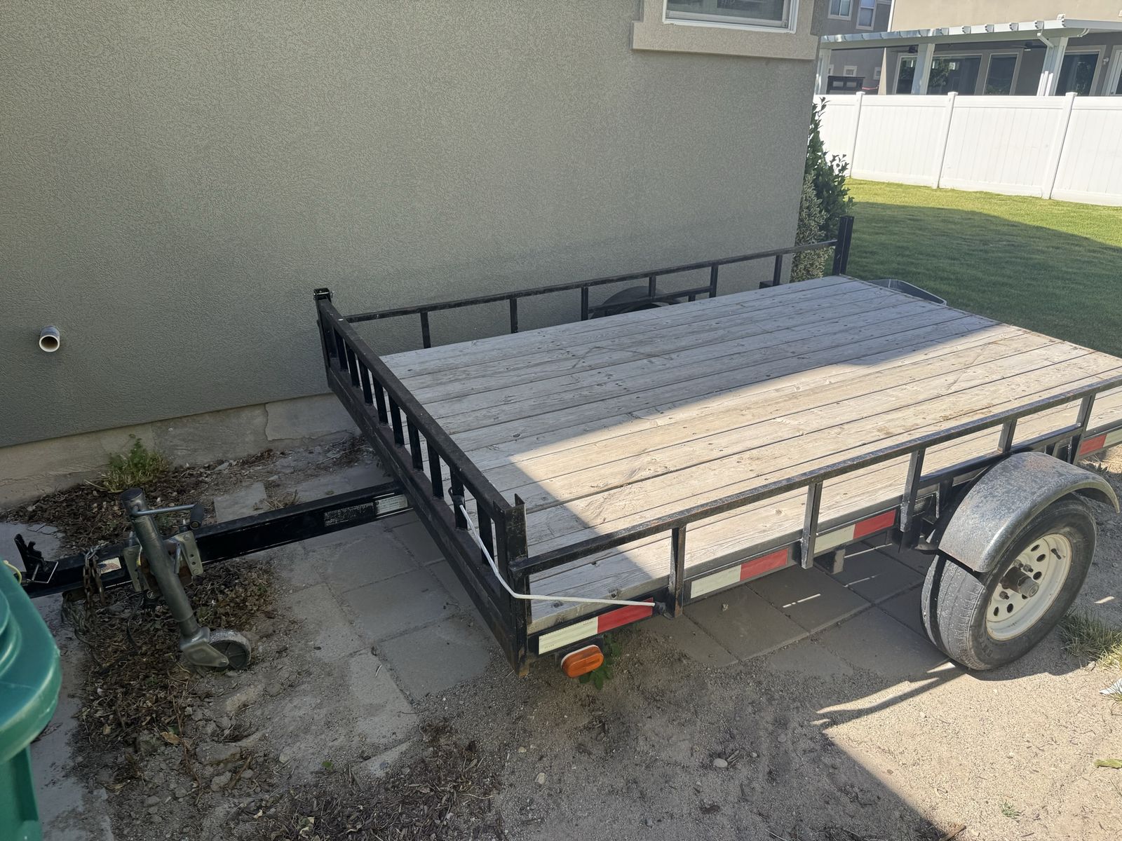 Utility Trailer - Flatbed with Wood Decking, Heavy-Duty, Great for Hauling