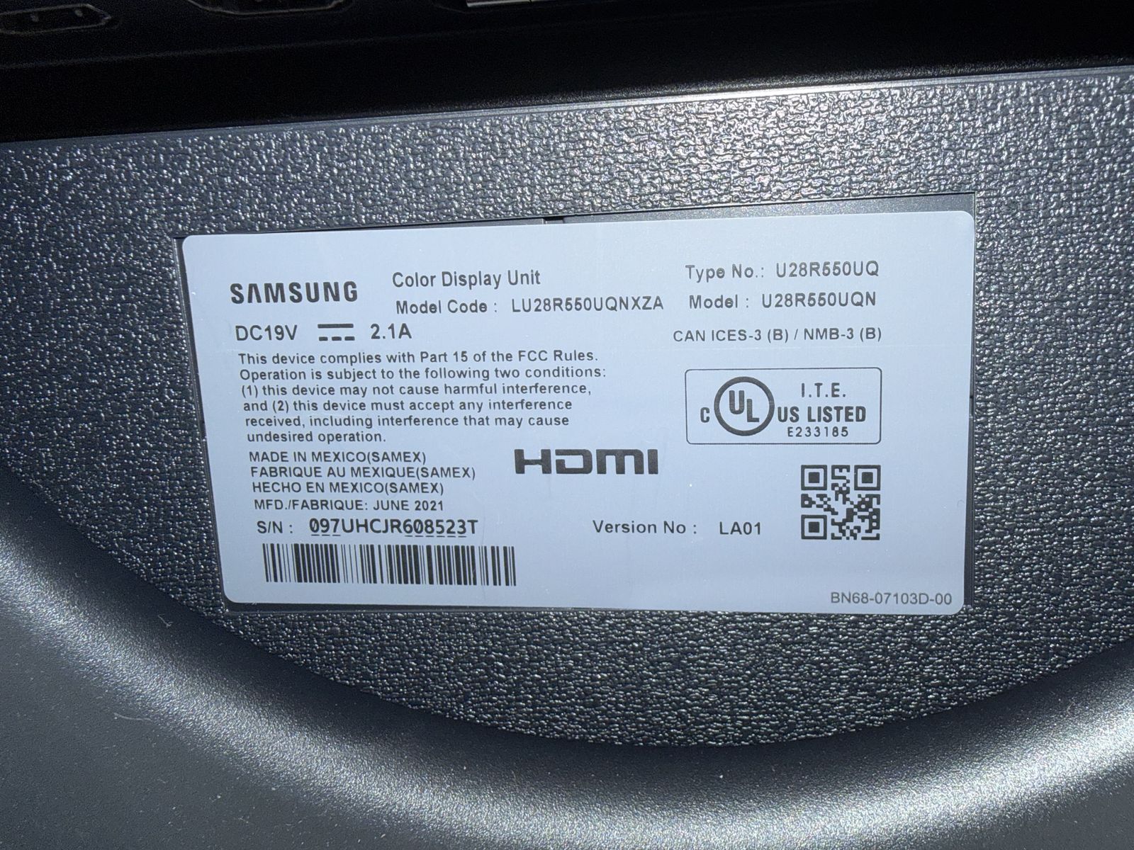 Samsung 28”, 4k, UHD Monitor