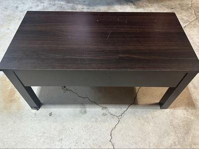 Black Coffee Table with Lift-Top Hidden Storage