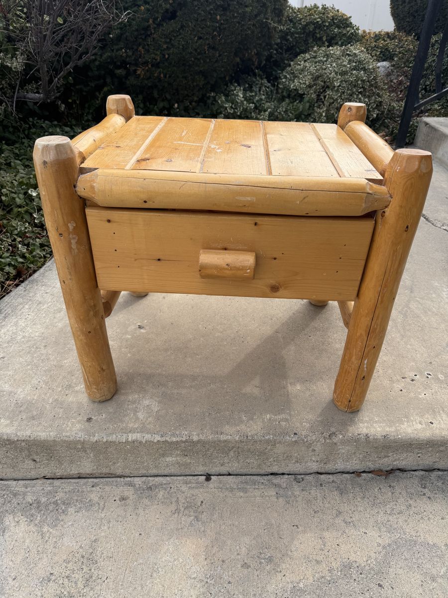 Log Nightstand
