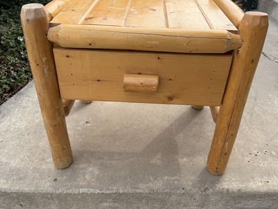 Log Nightstand