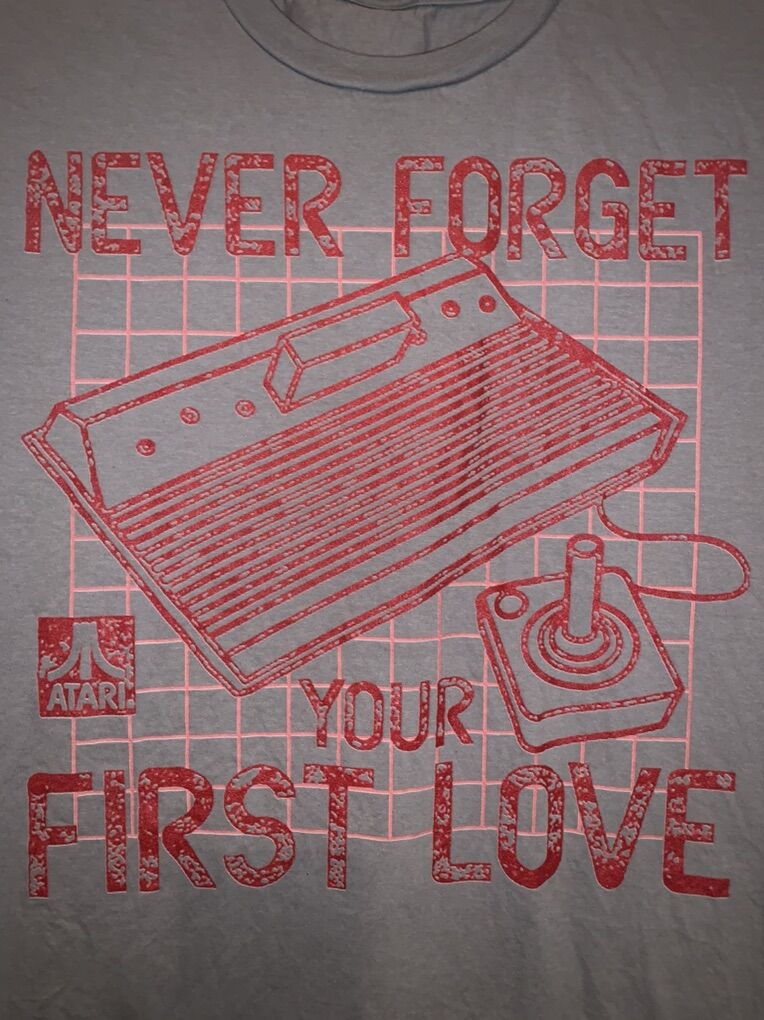 Retro Gaming Shirt Graphic Mens L/XL