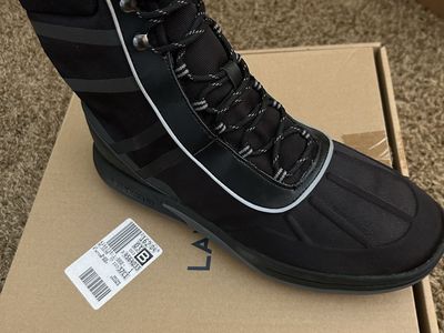 Lands' End Men's Action Boot Winter Snow Boots Black Size 12