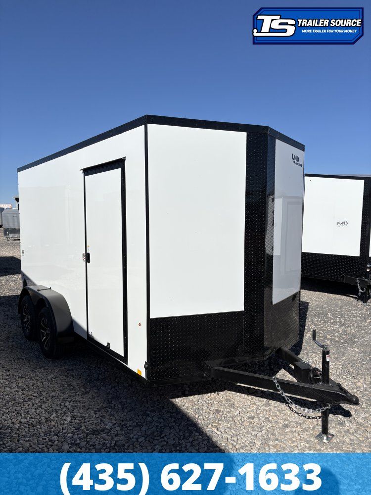 7x14 Look ST DLX Enclosed Cargo Trailer - 7'0" Interior - 7K GVWR - .080 PolyCor, Alloy Wheels, Black Out Package
