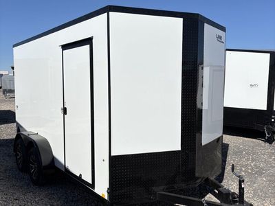 7x14 Look ST DLX Enclosed Cargo Trailer - 7'0" Interior - 7K GVWR - .080 PolyCor, Alloy Wheels, Black Out Package