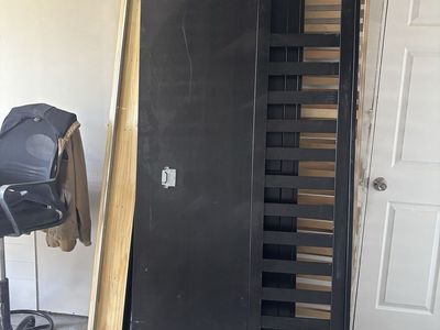 IKEA Hemnes king Bed Frame with Slatted Bed Base, Black, comes with slats
