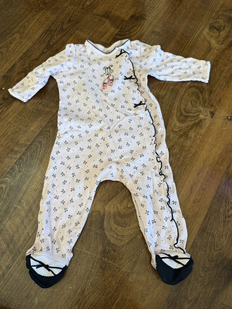 Little Me Brand Baby Outfit 9 Month Pink With Blac