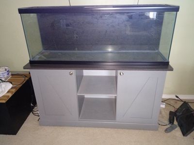 50 gallon Aquarium, glass top and Stand - Great deal, minor cleaning needed