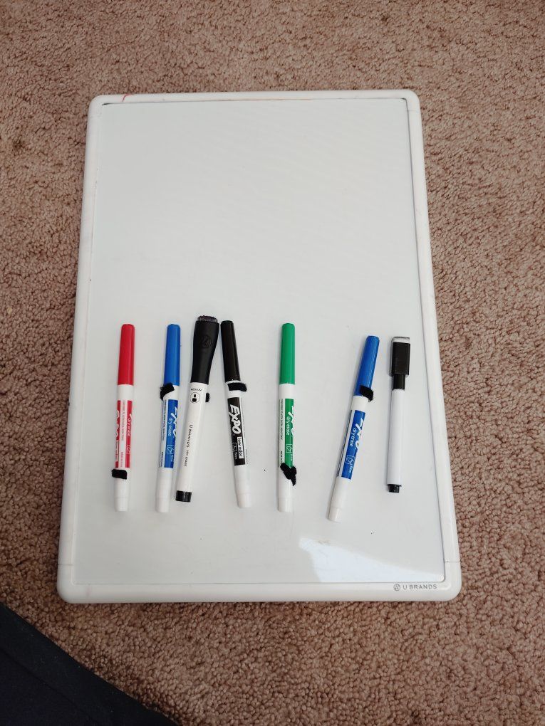 white board and markers