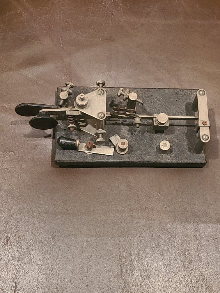 Antique Morse Code Telegraph Key Paddle Ham Radio Equipment