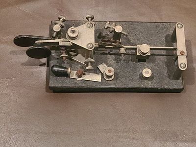Antique Morse Code Telegraph Key Paddle Ham Radio Equipment