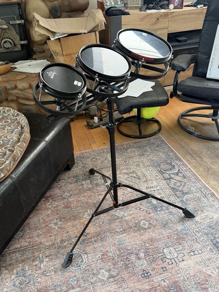 Beatello Roto Tom Drum Set 6" 8" 10" with Height Adjustable Stand
