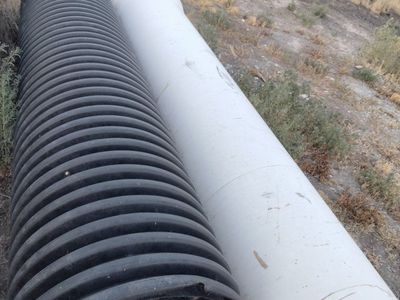 Large 24 inch Drainage Culvert Pipes - Smooth PVC & Corrugated ADS Plastic