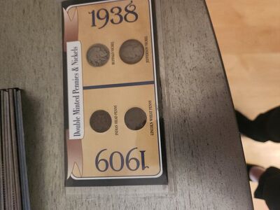 1909 Indian head and Lincoln pennies 1938 nickels