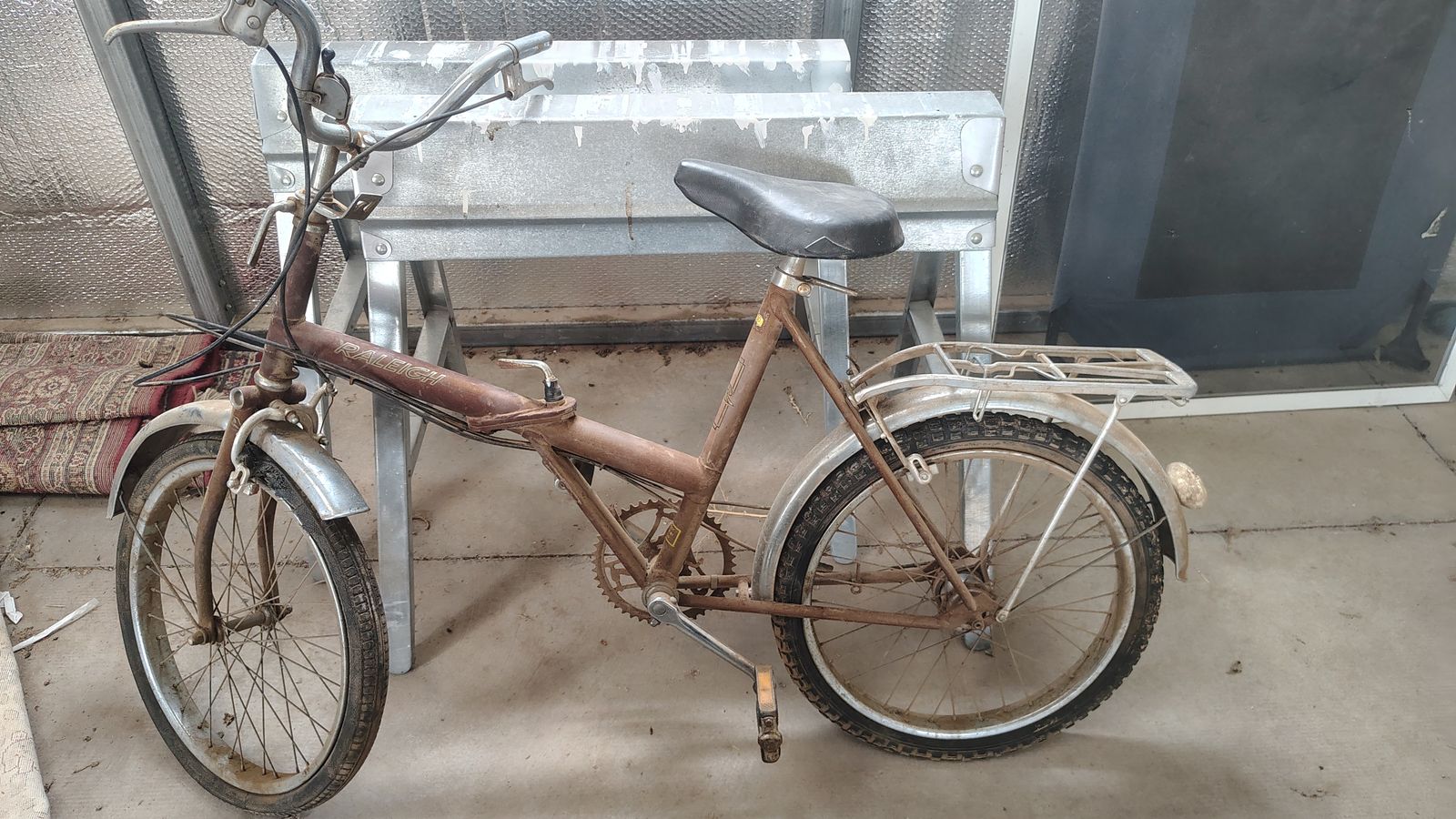 Vintage Raleigh Folding Bike Brown