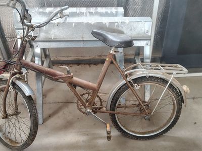 Vintage Raleigh Folding Bike Brown