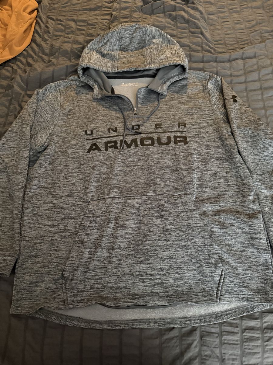 Under Armour Men's ColdGear Hoodie - Size 2XL/2TG/EEG, Gray, Loose Fit, Quarter-Zip Pullover