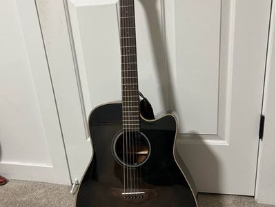 Yamaha A1M Acoustic-Electric Guitar - Black, with Tuner & EQ