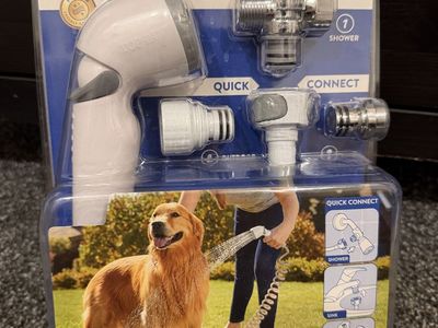 TOP PAW 3-in-1 Shower Sprayer Pet Bathing Tool - Quick Connect, Adjustable Spray Settings