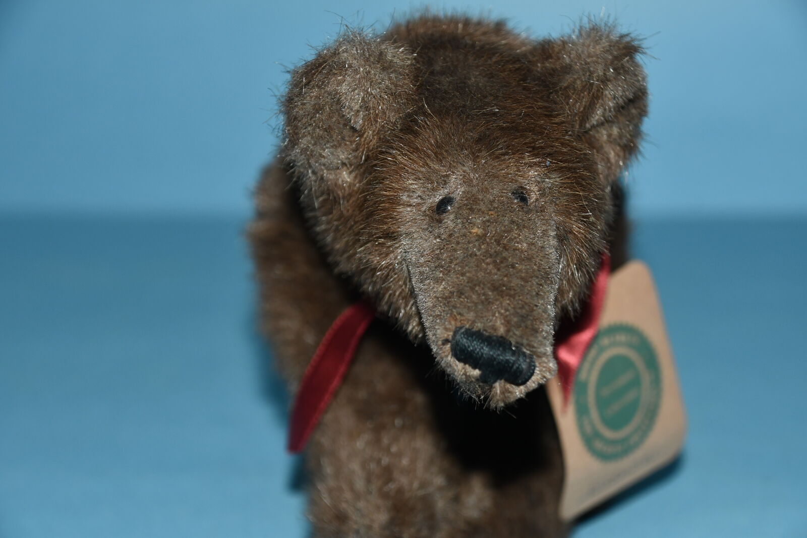 VINTAGE BOYD'S BROWN BEAR with TAG ~ BREWIN ~ JOINTED ~ LENGTH 10" ~ CLEAN!