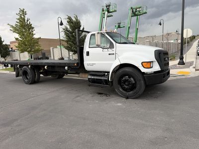 Ford F-650 Flatbed Truck - White, Heavy Duty Commercial Flatbed