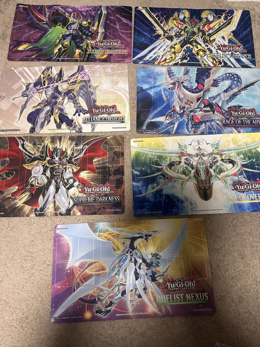Yu-Gi-Oh! Official Playmat Lot - Duelist Nexus, Age of Overlord, Doom of Dimensions & More (7 Total)