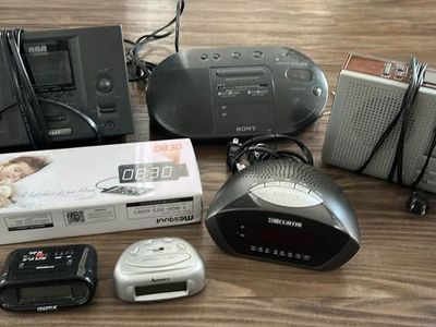 Vintage & Current Electric Radio Clocks