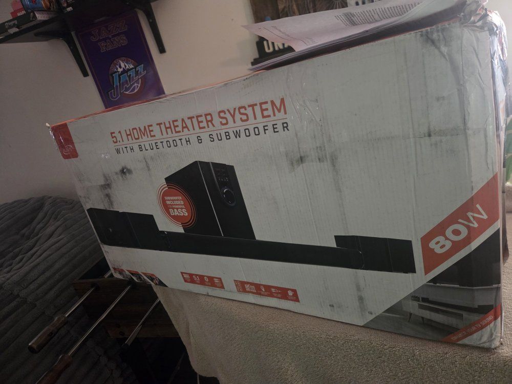 iLive 5.1 Home Theater System with Bluetooth and Subwoofer