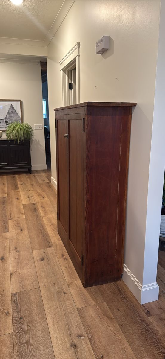 Antique Fir Cabinet Hutch