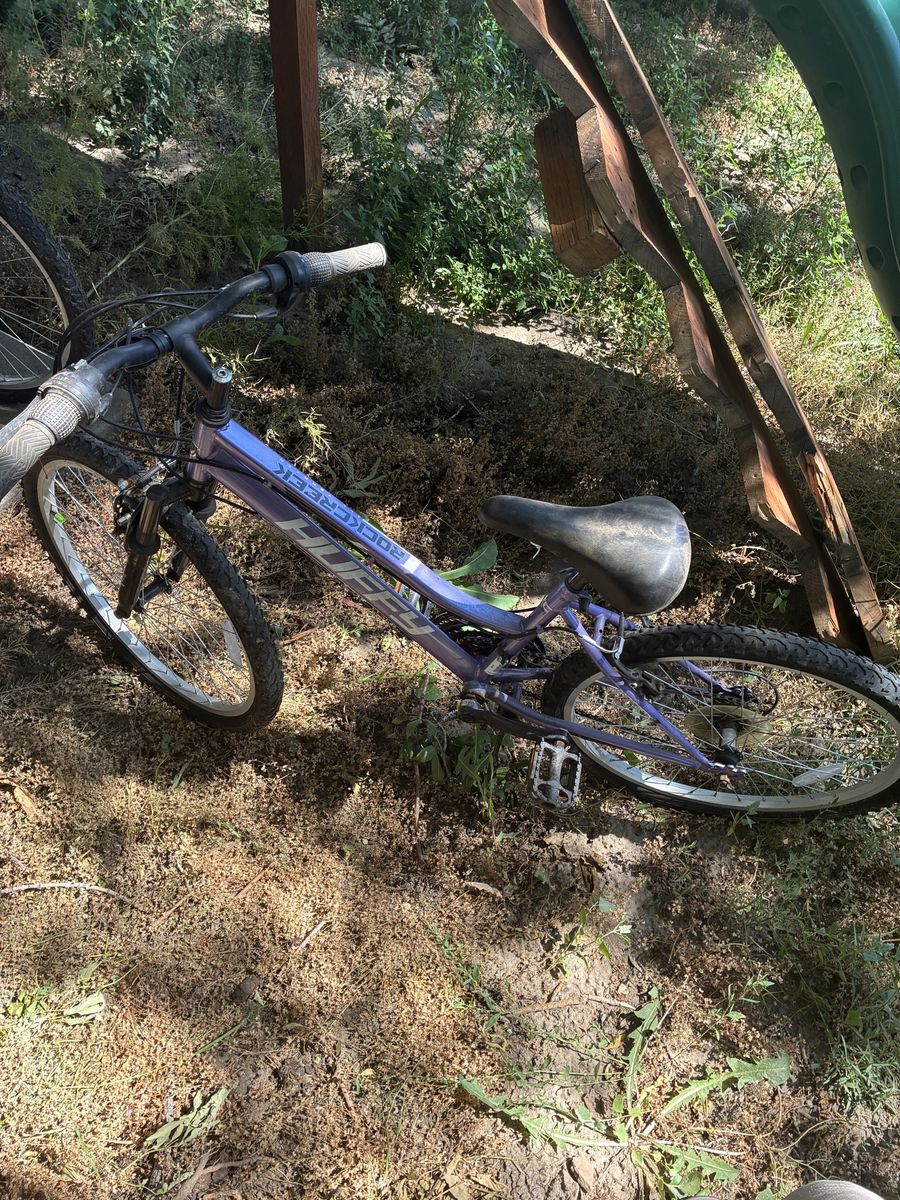 Huffy 24" Rock Creek Mountain Bike, Fits Riders 58” - 70”, Purple