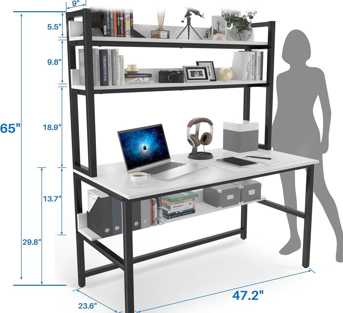 Like New Desk With Shelves
