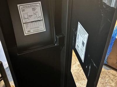 Bobrick B-39003.MBLK TrimLine Recessed Paper Towel & Trash Bin - Matte Black (Side Dent Hid In Wall)