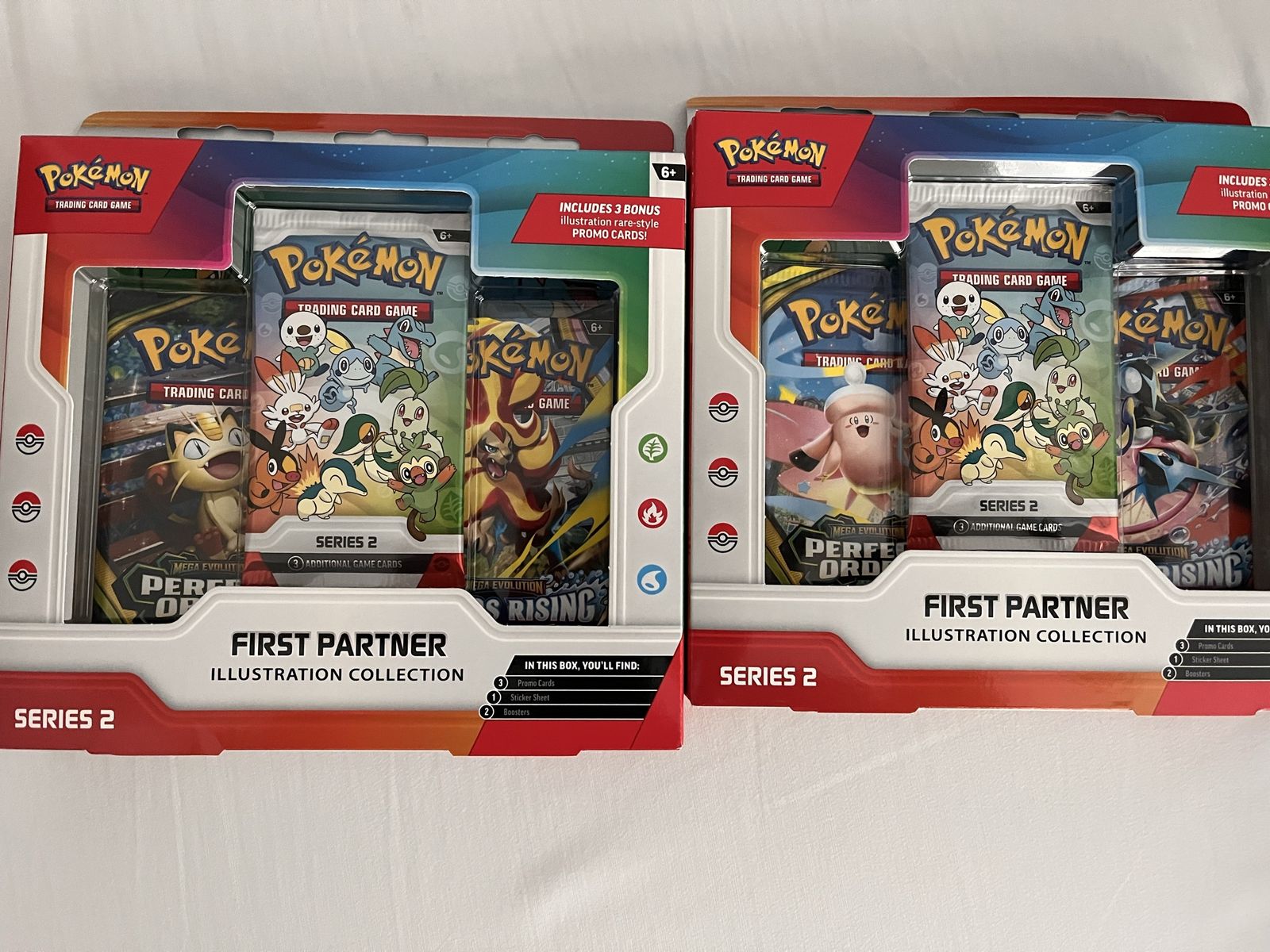 Pokémon TCG First Partner Illustration Collection Series 2 Box (2x) w/ 3 Bonus Promo Cards & Boosters