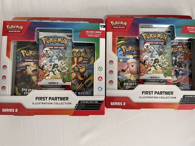 Pokémon TCG First Partner Illustration Collection Series 2 Box (2x) w/ 3 Bonus Promo Cards & Boosters