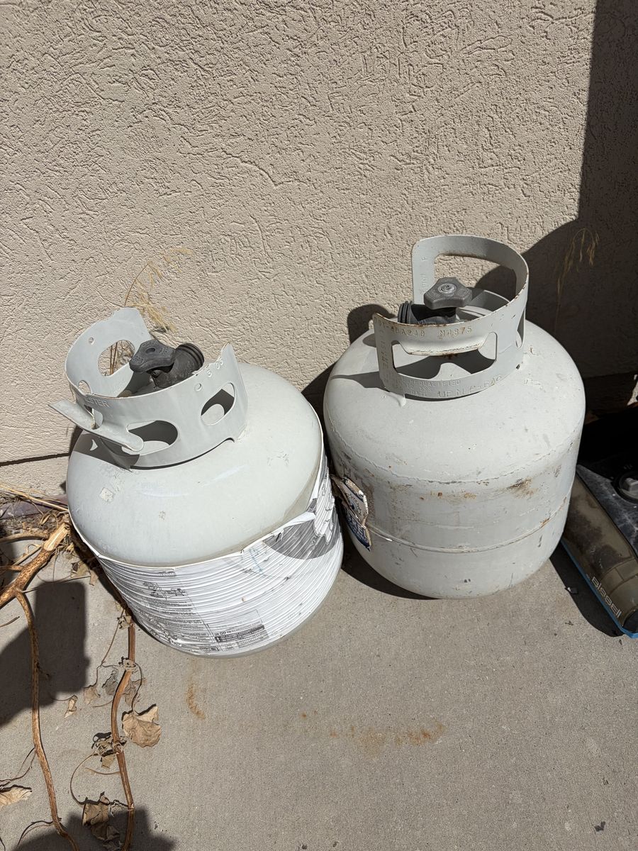 Set of Two Propane Tanks for Grill or Patio Heater