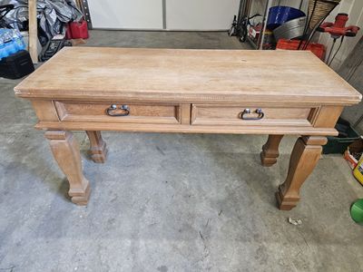 Solid Oak Console Table