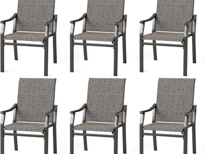 MFSTUDIO Patio Chairs 6: Metal Frame Sling