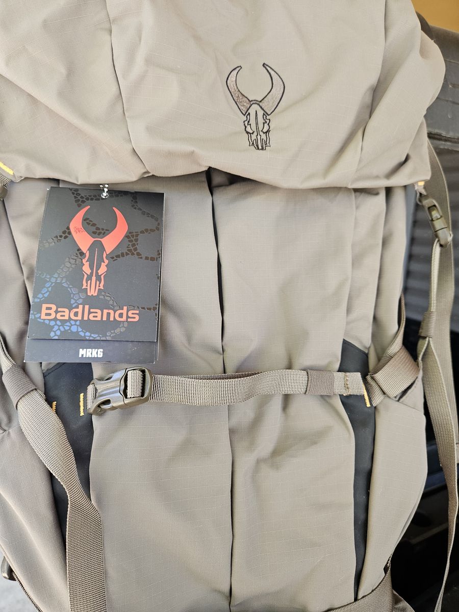 Badlands MRK6 Hunting Backpack - New with Tags - Quick-Deploy Meat Hauling System, Adjustable Torso