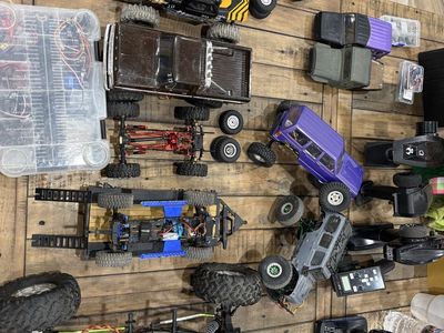 Everything is for sale, two trxm4, four scx24, axial wraith 1/10th.