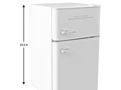 NEW Magic Chef White Retro 3.2 Cu. Ft. 2 Door Mini Fridge