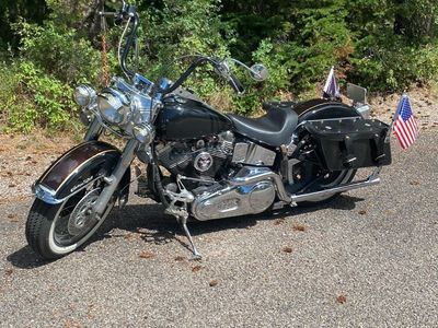 Harley Davidson 1997 Heritage Softail Custom Black Betty - Fishtail Exhaust, Lowered, Rebuilt Top End