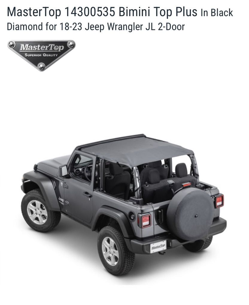 Mastertop Bimini Plus Top JL 18-23 2D