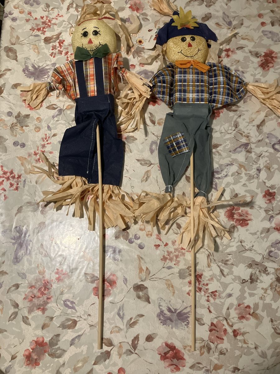 Fall Autumn Scarecrows Garden Stakes Decoration
