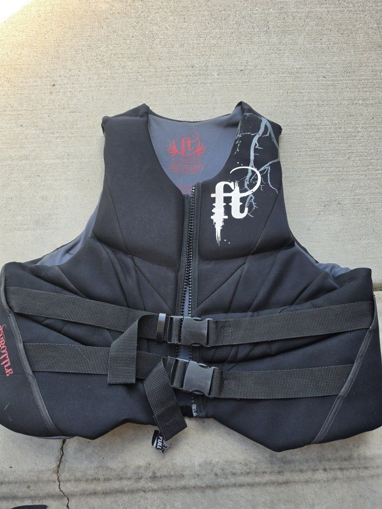 Full Throttle Adult XXX-Large Black Neoprene Life Vest PFD