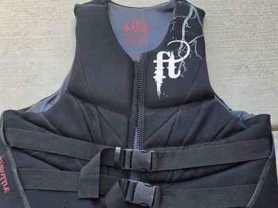 Full Throttle Adult XXX-Large Black Neoprene Life Vest PFD