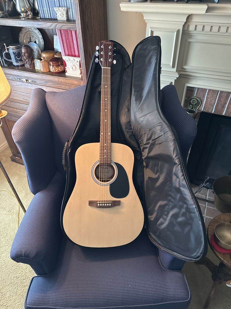 New Fender Acoustic Guitar With Case